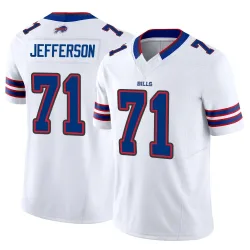 Men's Quinton Jefferson Buffalo Bills No.71 Limited Vapor F.U.S.E. Jersey - White