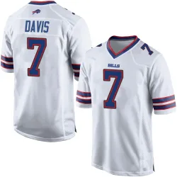 Men's Ray Davis Buffalo Bills No.7 Game Jersey - White