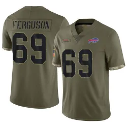 Men's Reid Ferguson Buffalo Bills No.69 Limited 2022 Salute To Service Jersey - Olive