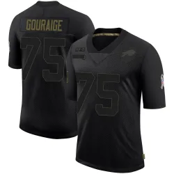 Men's Richard Gouraige Buffalo Bills No.75 Limited 2020 Salute To Service Jersey - Black