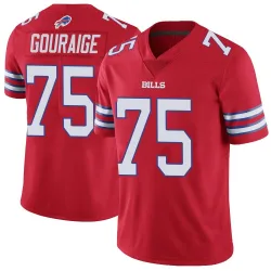 Men's Richard Gouraige Buffalo Bills No.75 Limited Color Rush Vapor Untouchable Jersey - Red