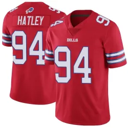 Men's Rickey Hatley Buffalo Bills No.94 Limited Color Rush Vapor Untouchable Jersey - Red