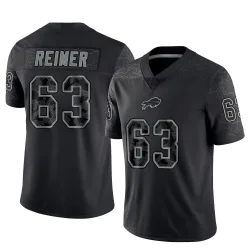 Men's Rush Reimer Buffalo Bills No.63 Limited Reflective Jersey - Black