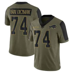 Men's Ryan Van Demark Buffalo Bills No.74 Limited 2021 Salute To Service Jersey - Olive