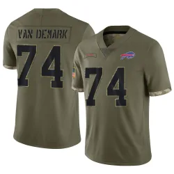 Men's Ryan Van Demark Buffalo Bills No.74 Limited 2022 Salute To Service Jersey - Olive