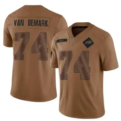 Men's Ryan Van Demark Buffalo Bills No.74 Limited 2023 Salute To Service Jersey - Brown