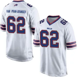 Men's Sedrick Van Pran-Granger Buffalo Bills No.62 Game Jersey - White