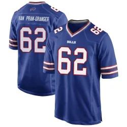 Men's Sedrick Van Pran-Granger Buffalo Bills No.62 Game Team Color Jersey - Royal Blue