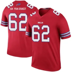 Men's Sedrick Van Pran-Granger Buffalo Bills No.62 Legend Color Rush Jersey - Red