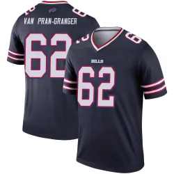 Men's Sedrick Van Pran-Granger Buffalo Bills No.62 Legend Inverted Jersey - Navy