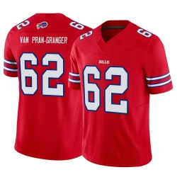 Men's Sedrick Van Pran-Granger Buffalo Bills No.62 Limited Vapor F.U.S.E. Jersey - Red
