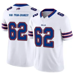 Men's Sedrick Van Pran-Granger Buffalo Bills No.62 Limited Vapor F.U.S.E. Jersey - White