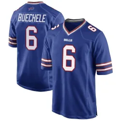 Men's Shane Buechele Buffalo Bills No.6 Game Team Color Jersey - Royal Blue