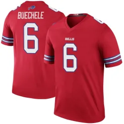 Men's Shane Buechele Buffalo Bills No.6 Legend Color Rush Jersey - Red