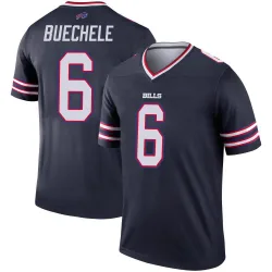 Men's Shane Buechele Buffalo Bills No.6 Legend Inverted Jersey - Navy