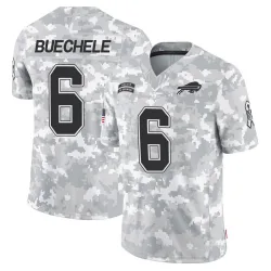 Men's Shane Buechele Buffalo Bills No.6 Limited 2024 Salute to Service Jersey - Arctic Camo