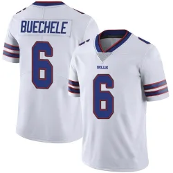Men's Shane Buechele Buffalo Bills No.6 Limited Color Rush Vapor Untouchable Jersey - White