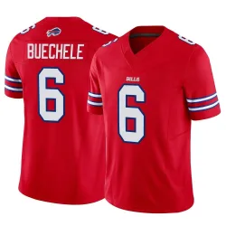 Men's Shane Buechele Buffalo Bills No.6 Limited Vapor F.U.S.E. Jersey - Red