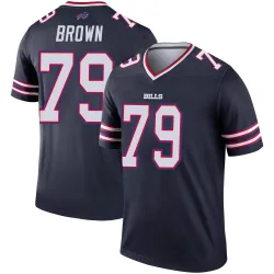 Men's Spencer Brown Buffalo Bills No.79 Legend Inverted Jersey - Navy