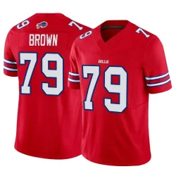 Men's Spencer Brown Buffalo Bills No.79 Limited Vapor F.U.S.E. Jersey - Red