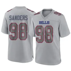 Men's T.J. Sanders Buffalo Bills No.98 Game Atmosphere Fashion Jersey - Gray