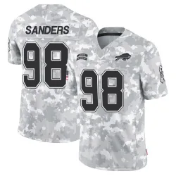Men's T.J. Sanders Buffalo Bills No.98 Limited 2024 Salute to Service Jersey - Arctic Camo