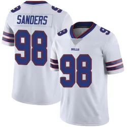 Men's T.J. Sanders Buffalo Bills No.98 Limited Color Rush Vapor Untouchable Jersey - White
