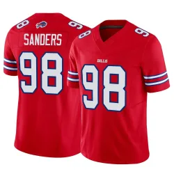 Men's T.J. Sanders Buffalo Bills No.98 Limited Vapor F.U.S.E. Jersey - Red