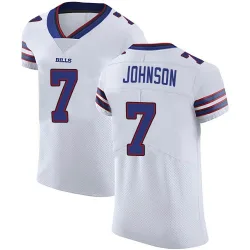 Men's Taron Johnson Buffalo Bills No.7 Elite Vapor Untouchable Jersey - White