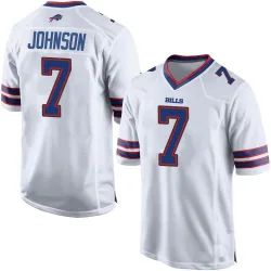 Men's Taron Johnson Buffalo Bills No.7 Game Jersey - White