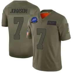 Men's Taron Johnson Buffalo Bills No.7 Limited 2019 Salute to Service Jersey - Camo