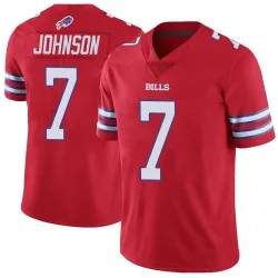 Men's Taron Johnson Buffalo Bills No.7 Limited Color Rush Vapor Untouchable Jersey - Red