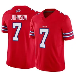 Men's Taron Johnson Buffalo Bills No.7 Limited Vapor F.U.S.E. Jersey - Red