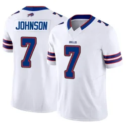 Men's Taron Johnson Buffalo Bills No.7 Limited Vapor F.U.S.E. Jersey - White