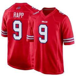Men's Taylor Rapp Buffalo Bills No.9 Game Alternate Jersey - Red