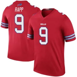Men's Taylor Rapp Buffalo Bills No.9 Legend Color Rush Jersey - Red