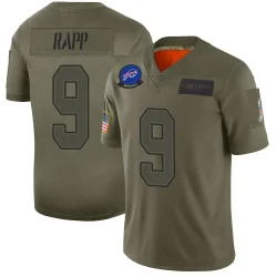 Men's Taylor Rapp Buffalo Bills No.9 Limited 2019 Salute to Service Jersey - Camo