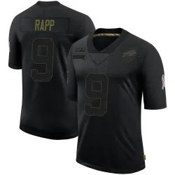 Men's Taylor Rapp Buffalo Bills No.9 Limited 2020 Salute To Service Jersey - Black