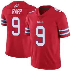 Men's Taylor Rapp Buffalo Bills No.9 Limited Color Rush Vapor Untouchable Jersey - Red