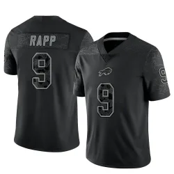 Men's Taylor Rapp Buffalo Bills No.9 Limited Reflective Jersey - Black