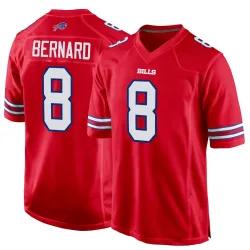 Men's Terrel Bernard Buffalo Bills No.8 Game Alternate Jersey - Red