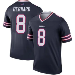 Men's Terrel Bernard Buffalo Bills No.8 Legend Inverted Jersey - Navy