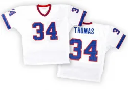 Men's Thurman Thomas Buffalo Bills No.34 Authentic Mitchell And Ness Throwback Jersey - White
