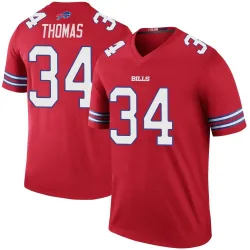 Men's Thurman Thomas Buffalo Bills No.34 Legend Color Rush Jersey - Red