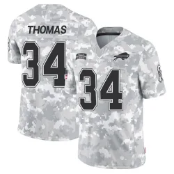 Men's Thurman Thomas Buffalo Bills No.34 Limited 2024 Salute to Service Jersey - Arctic Camo
