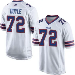 Men's Tommy Doyle Buffalo Bills No.72 Game Jersey - White
