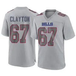 Men's Travis Clayton Buffalo Bills No.67 Game Atmosphere Fashion Jersey - Gray
