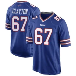 Men's Travis Clayton Buffalo Bills No.67 Game Team Color Jersey - Royal Blue