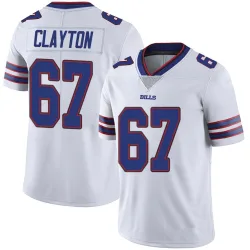 Men's Travis Clayton Buffalo Bills No.67 Limited Color Rush Vapor Untouchable Jersey - White