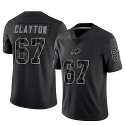 Men's Travis Clayton Buffalo Bills No.67 Limited Reflective Jersey - Black